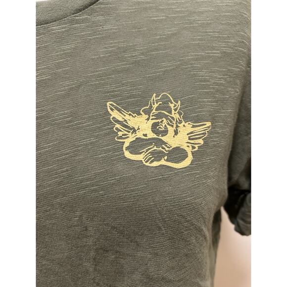 Boys Lie Green Women's Crop Tee T Shirt Cherub Meet Cupid! 100% Cotton - Size Sm - Picture 2 of 5